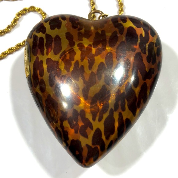 Rare retired X-Large lucite Leopard 🐆 heart ❤️ - Picture 7 of 9
